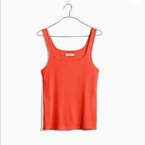 Madewell Ribbed Square-Neck Tank Top